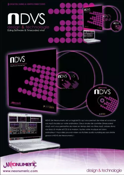 Mode d'emploi NEONUMERIC NDVS