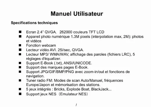 Mode d'emploi NEONUMERIC NPMP-F1