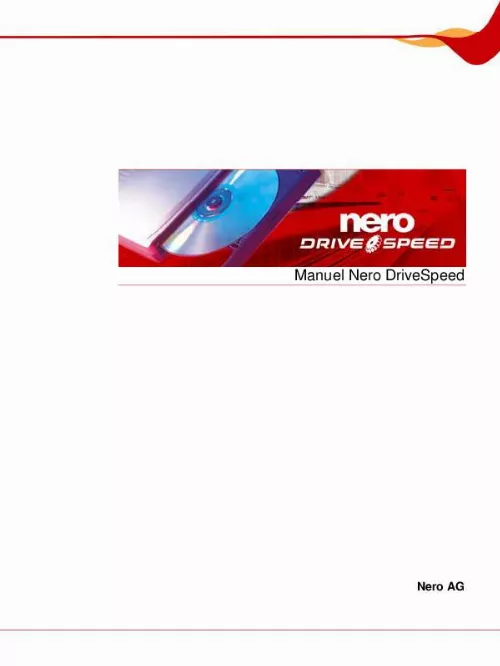 Mode d'emploi NERO DRIVESPEED