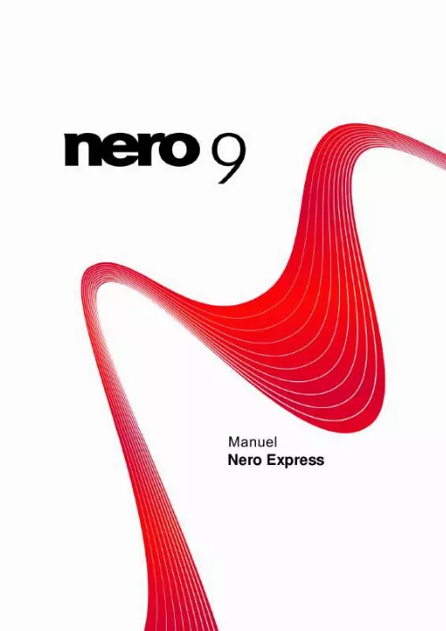 Mode d'emploi NERO EXPRESS 9