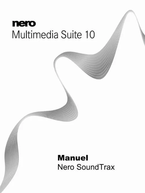 Mode d'emploi NERO SOUNDTRAX MULTIMEDIA SUITE 10