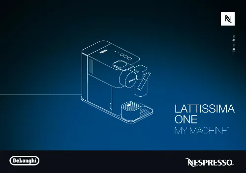 Mode d'emploi NESPRESSO LATTISSIMA ONE EN510