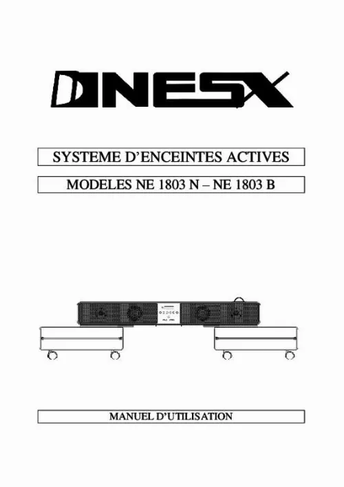 Mode d'emploi NESX NE-1803