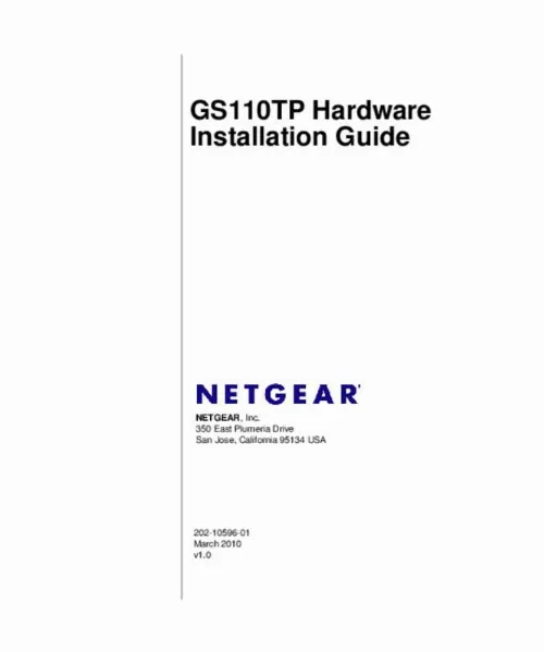 Mode d'emploi NETGEAR GS110TP