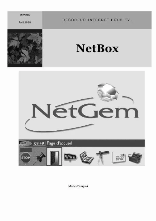 Mode d'emploi NETGEM NETBOX