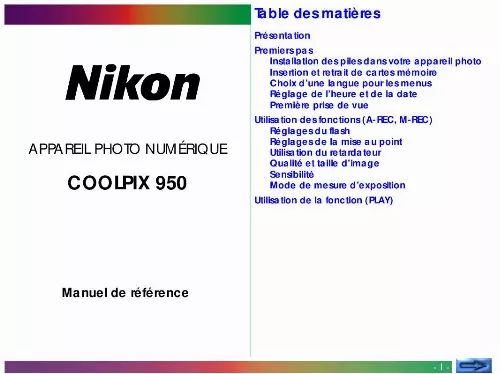 Mode d'emploi NIKON COOLPIX 950