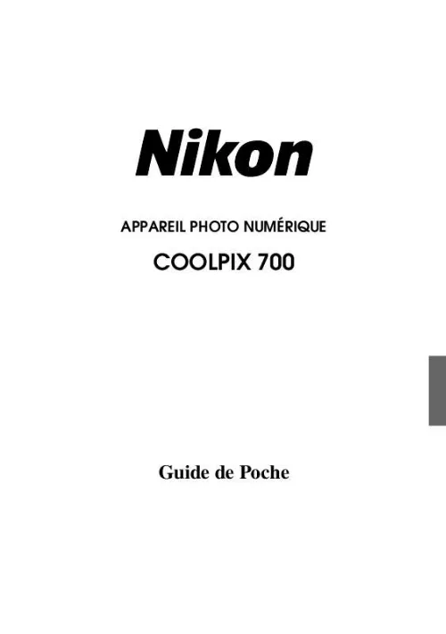 Mode d'emploi NIKON COOLPIX 700