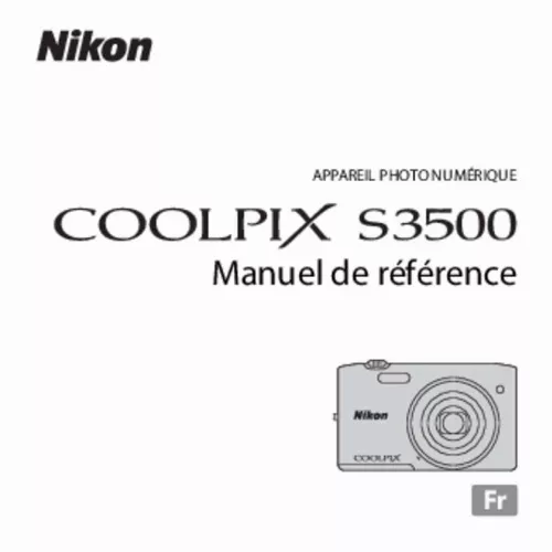 Mode d'emploi NIKON COOLPIX S3500