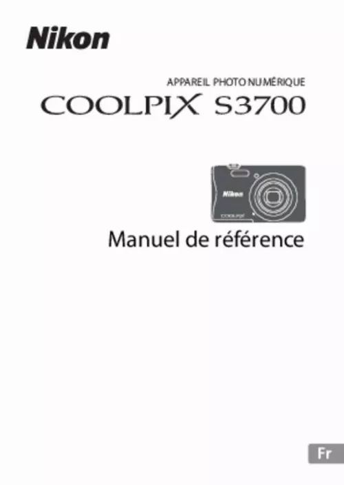 Mode d'emploi NIKON COOLPIX S3700