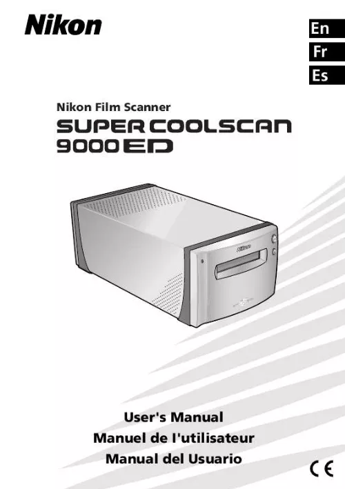 Mode d'emploi NIKON COOLSCAN 9000