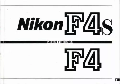 Mode d'emploi NIKON F4