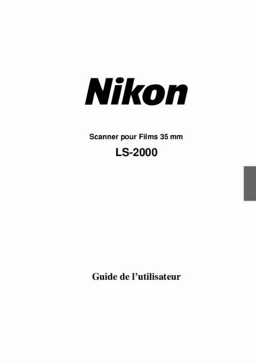 Mode d'emploi NIKON LS 2000 & LS-2000