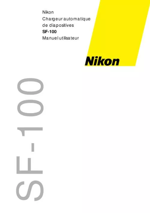 Mode d'emploi NIKON SF-100