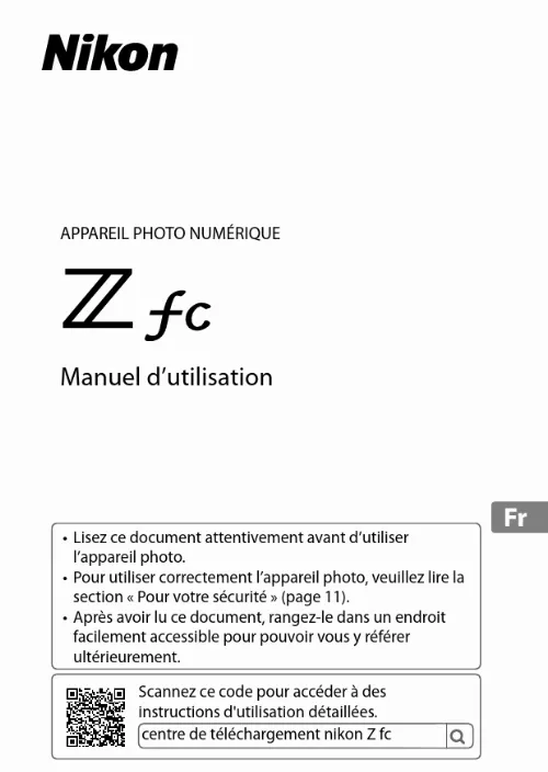 Mode d'emploi NIKON Z FC