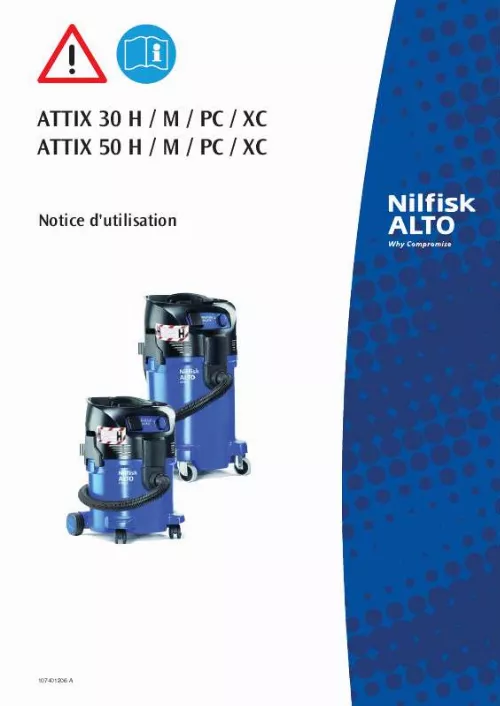 Mode d'emploi NILFISK ATTIX 30 XC