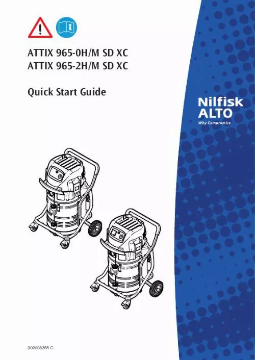 Mode d'emploi NILFISK ATTIX 965-2H/M SD XC