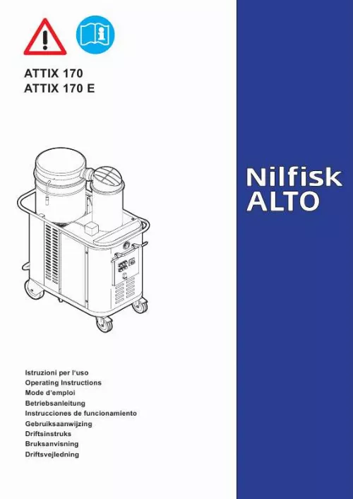 Mode d'emploi NILFISK ATTIX 170 E