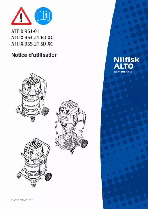 Mode d'emploi NILFISK ATTIX 961-01