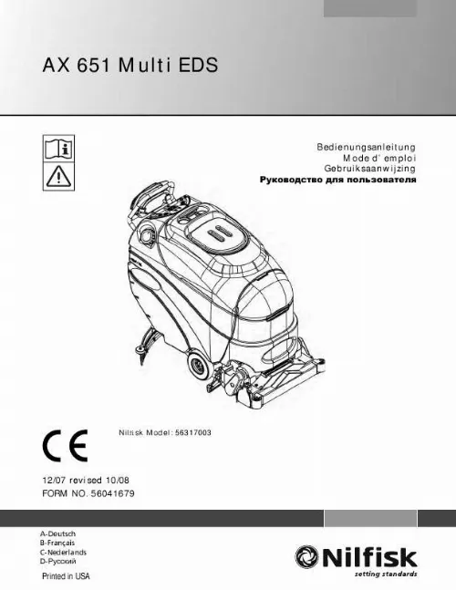 Mode d'emploi NILFISK AX 651 MULTI EDS