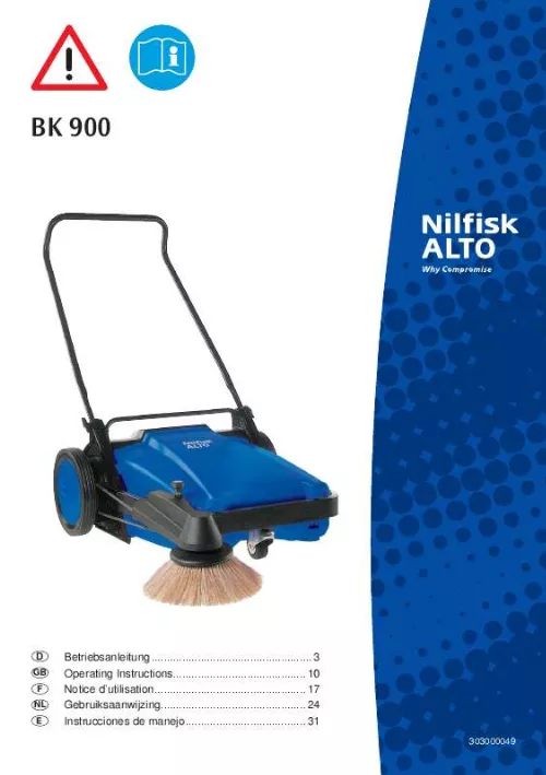 Mode d'emploi NILFISK BK 900