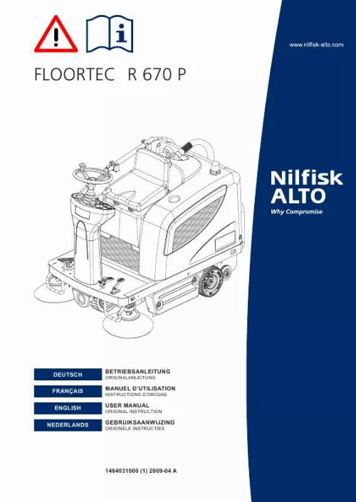 Mode d'emploi NILFISK FLOORTEC R 670 P