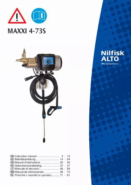 Mode d'emploi NILFISK MAXXI 4S