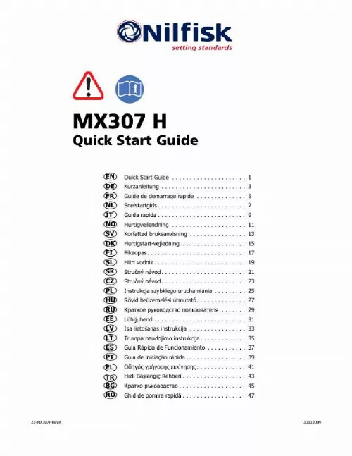 Mode d'emploi NILFISK MX 307H