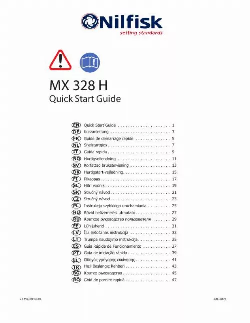 Mode d'emploi NILFISK MX 328H