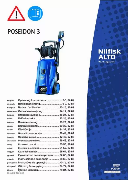 Mode d'emploi NILFISK POSEIDON 3