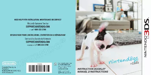 Mode d'emploi NINTENDO DOGS AND CATS FRENCH BULLDOG