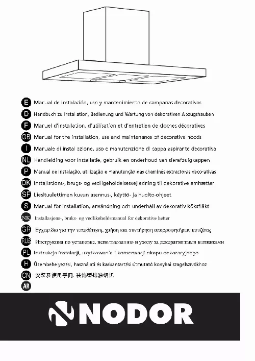 Mode d'emploi NODOR CUBE GLASS