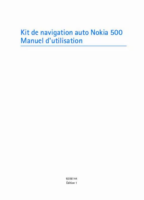 Mode d'emploi NOKIA 500 AUTO NAVIGATION