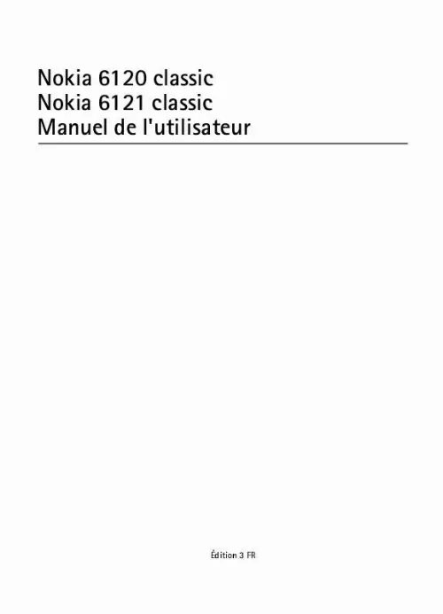Mode d'emploi NOKIA 6121 CLASSIC