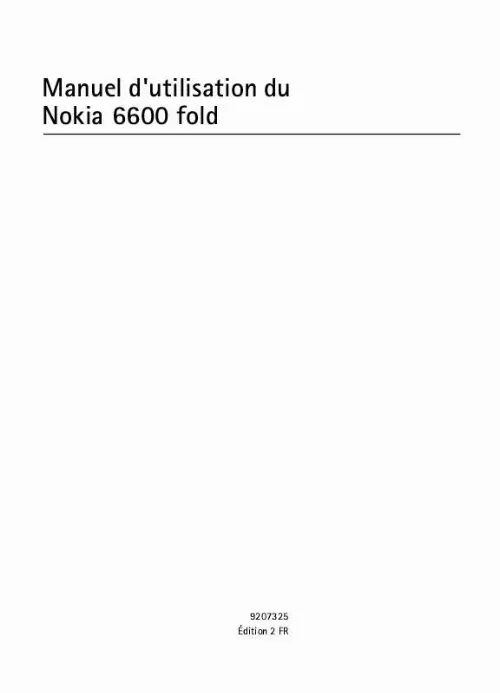 Mode d'emploi NOKIA 6600 FOLD