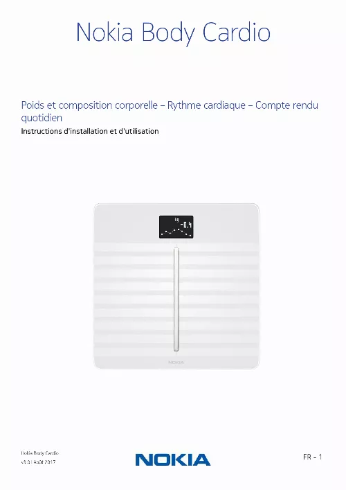 Mode d'emploi NOKIA BODY CARDIO