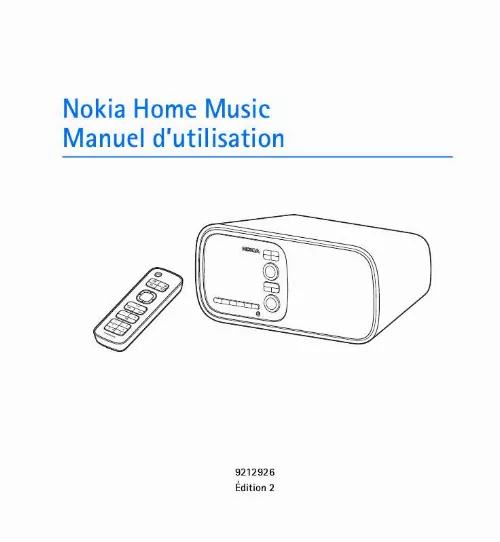 Mode d'emploi NOKIA HOME MUSIC SUPPORT