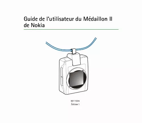 Mode d'emploi NOKIA MEDALLION II