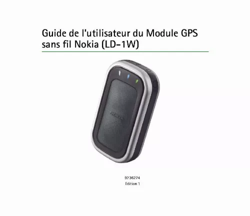 Mode d'emploi NOKIA WIRELESS GPS MODULE LD-1W