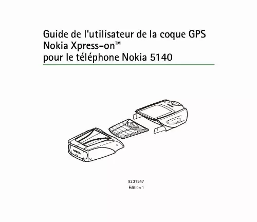 Mode d'emploi NOKIA XPRESS-ON-GPS SHELL