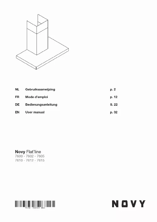 Mode d'emploi NOVY 7602 FLAT'LINE