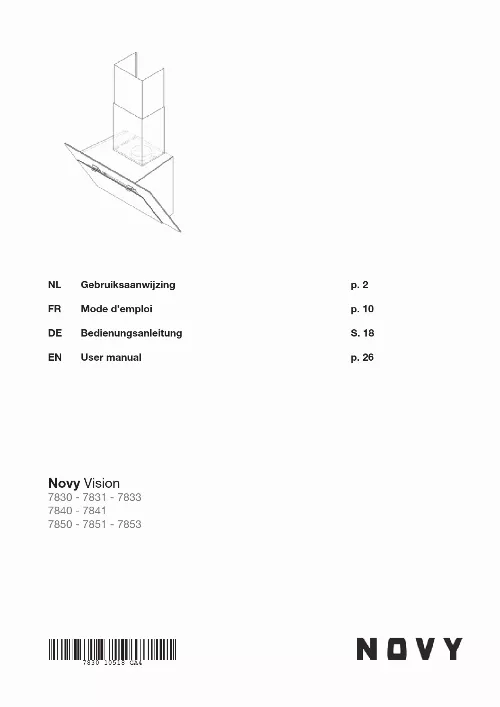 Mode d'emploi NOVY 7833