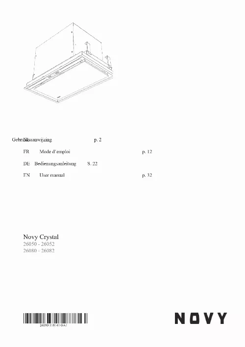 Mode d'emploi NOVY CRYSTAL 26050