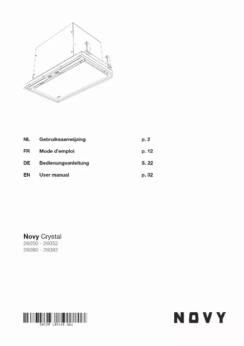 Mode d'emploi NOVY CRYSTAL 26080