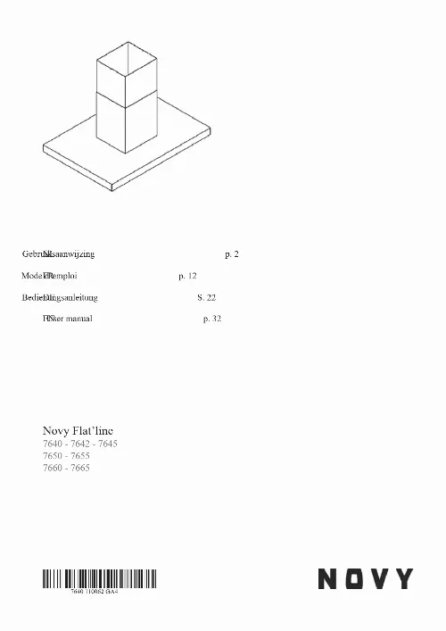 Mode d'emploi NOVY FLATLINE 7665