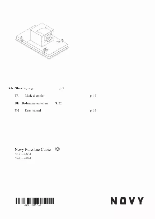 Mode d'emploi NOVY PURE' LINE 6834