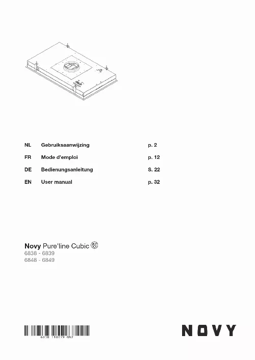 Mode d'emploi NOVY PURELINE 6849