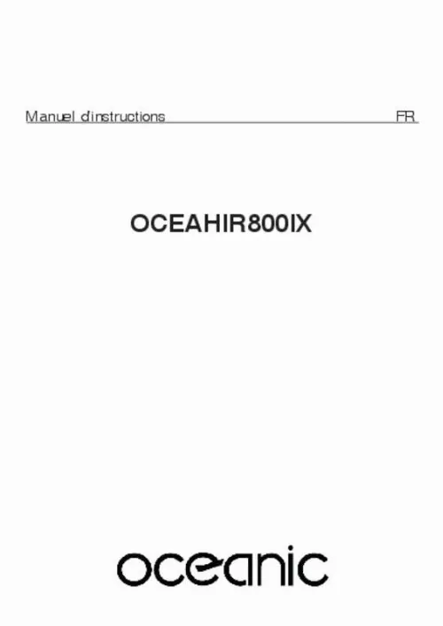 Mode d'emploi OCEANIC OCEAHIR800IX