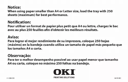 Mode d'emploi OKI C830DN