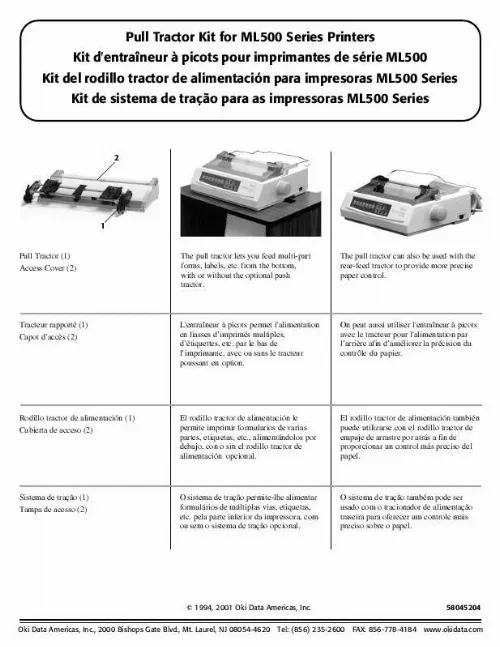 Mode d'emploi OKI ML 591N