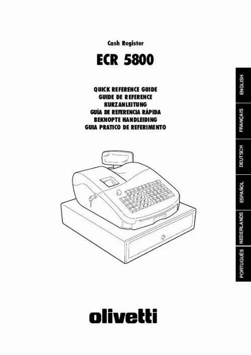 Mode d'emploi OLIVETTI ECR 5800